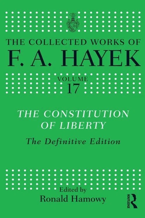 The Constitution of Liberty book cover