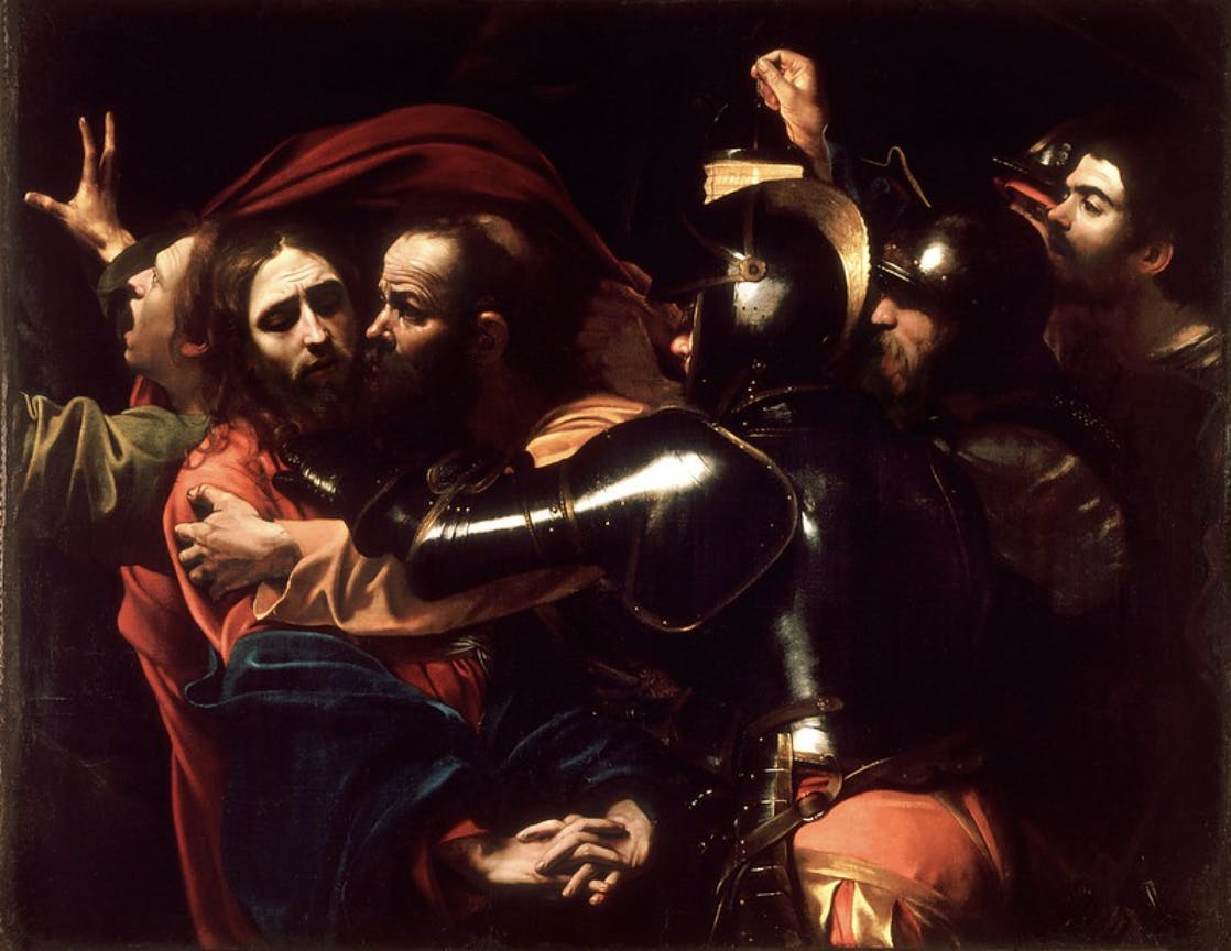 The Taking of the Christ by Michelangelo Merisi da Caravaggio (1602)