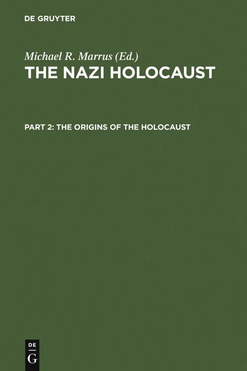 The Origins of the Holocaust book cover