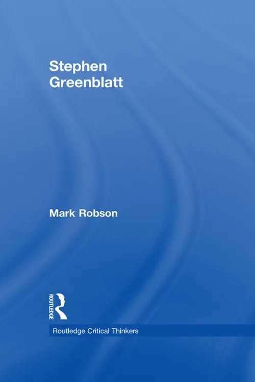 Stephen Greenblatt book cover