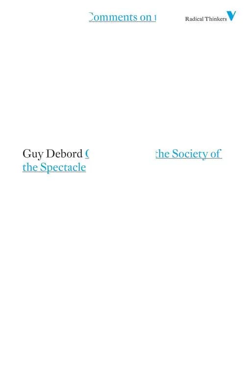 Comments on the Society of the Spectacle book cover
