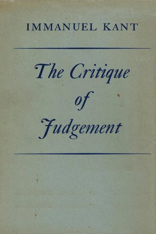 The Critique of Judgement book cover