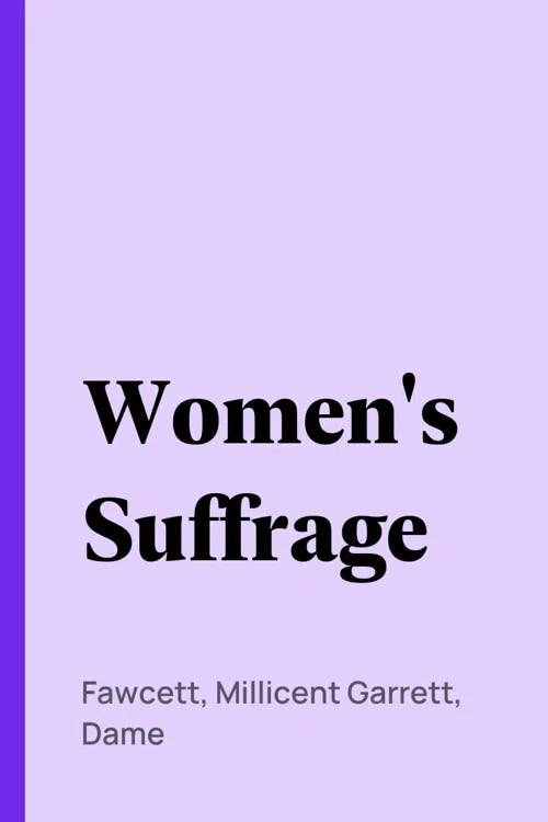 Women's Suffrage book cover