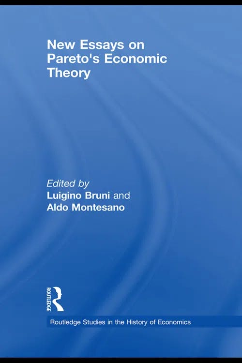 New Essays on Pareto's Economic Theory book cover