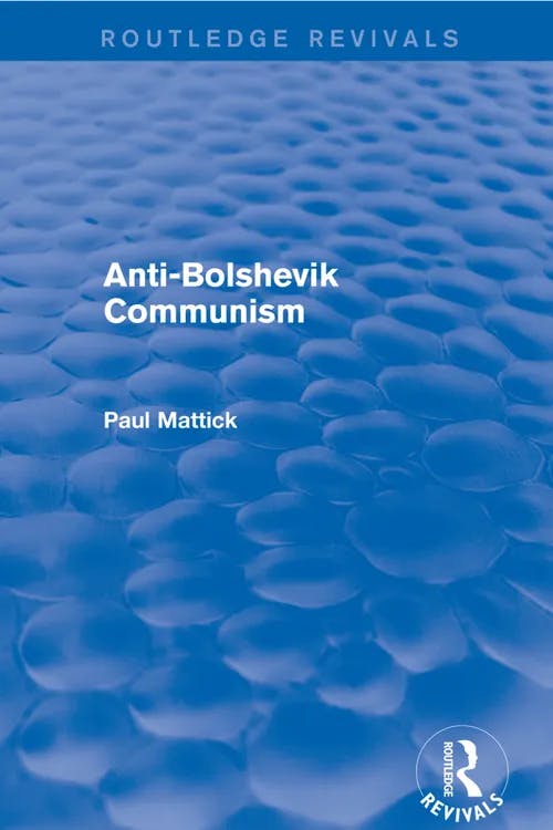 Anti-Bolshevik Communism book cover