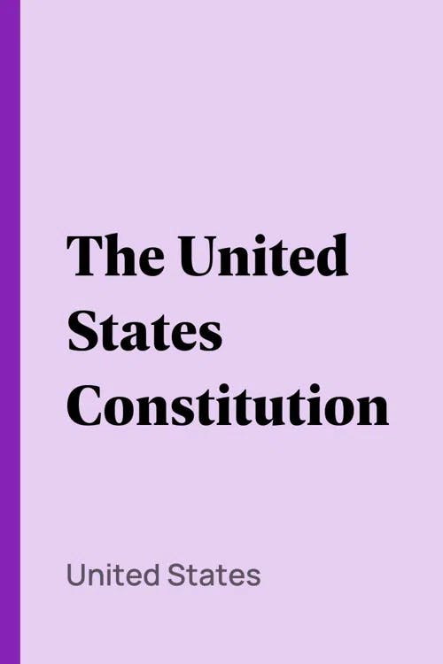 The United States Constitution book cover