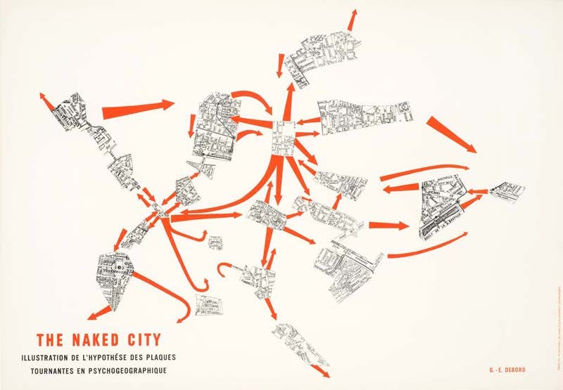 Debord, "The Naked City" map