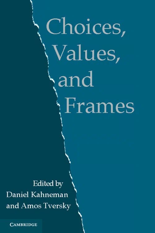 Choices, Values, and Frames book cover