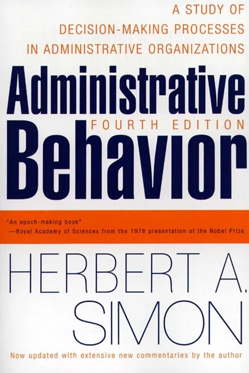 Administrative Behavior book cover