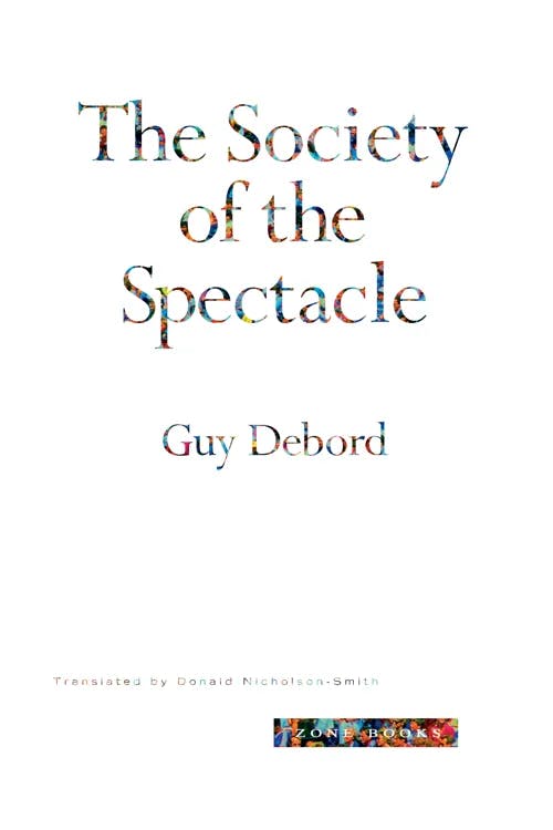 The Society of the Spectacle book cover