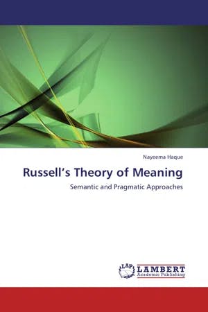 Russell's Theory of Meaning book cover