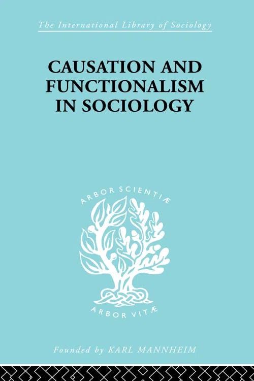 Causation and Functionalism in Sociology book cover