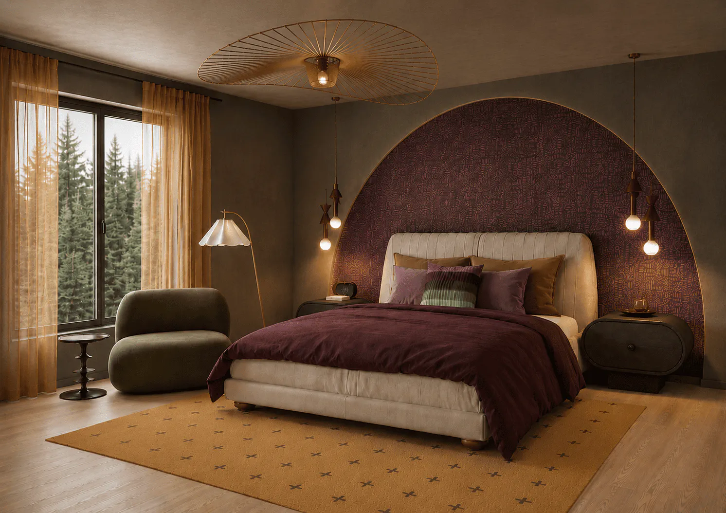 Bedroom-interior design by Persimmon Design