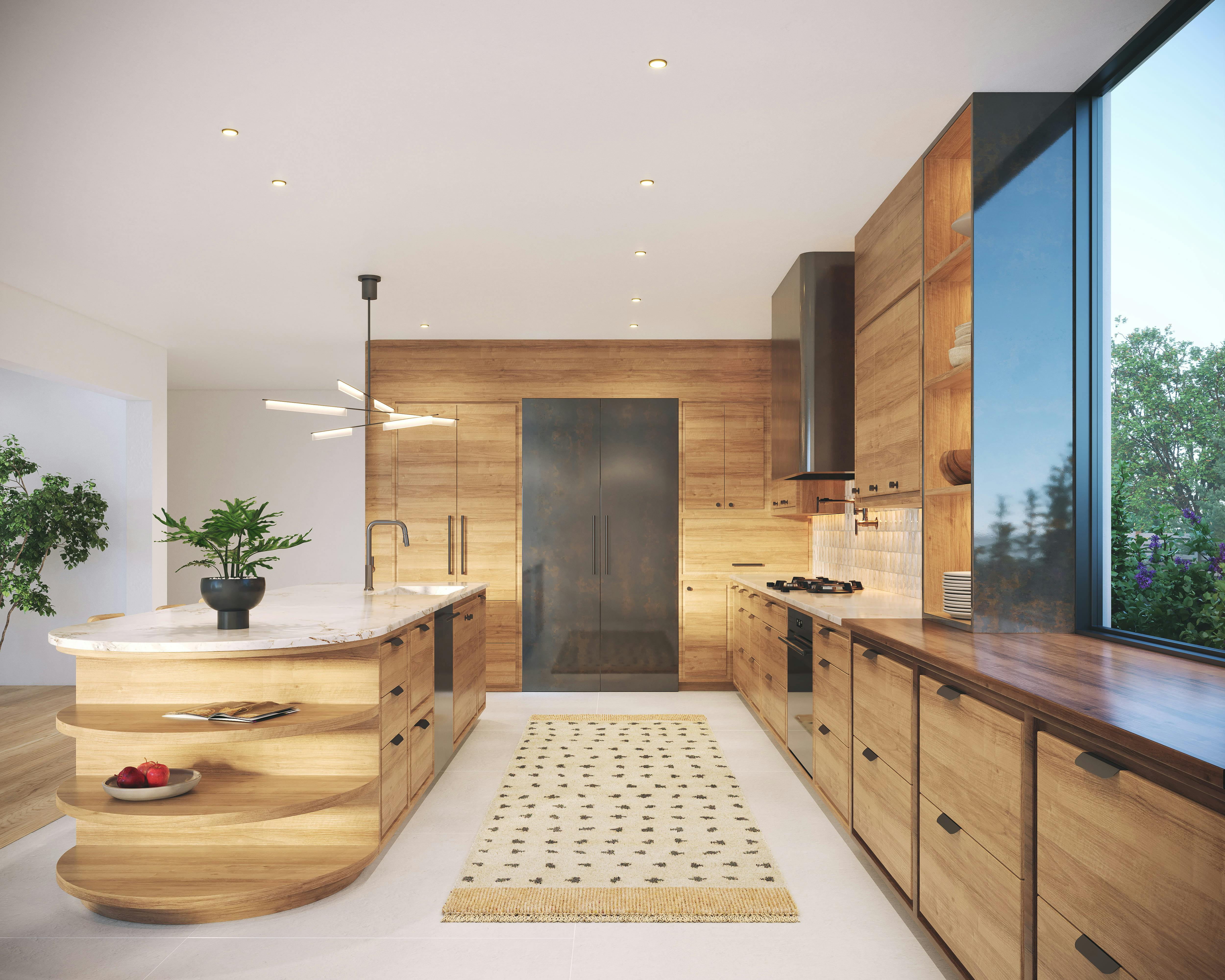 Rendering of Smart Kitchen designed by Persimmon Design