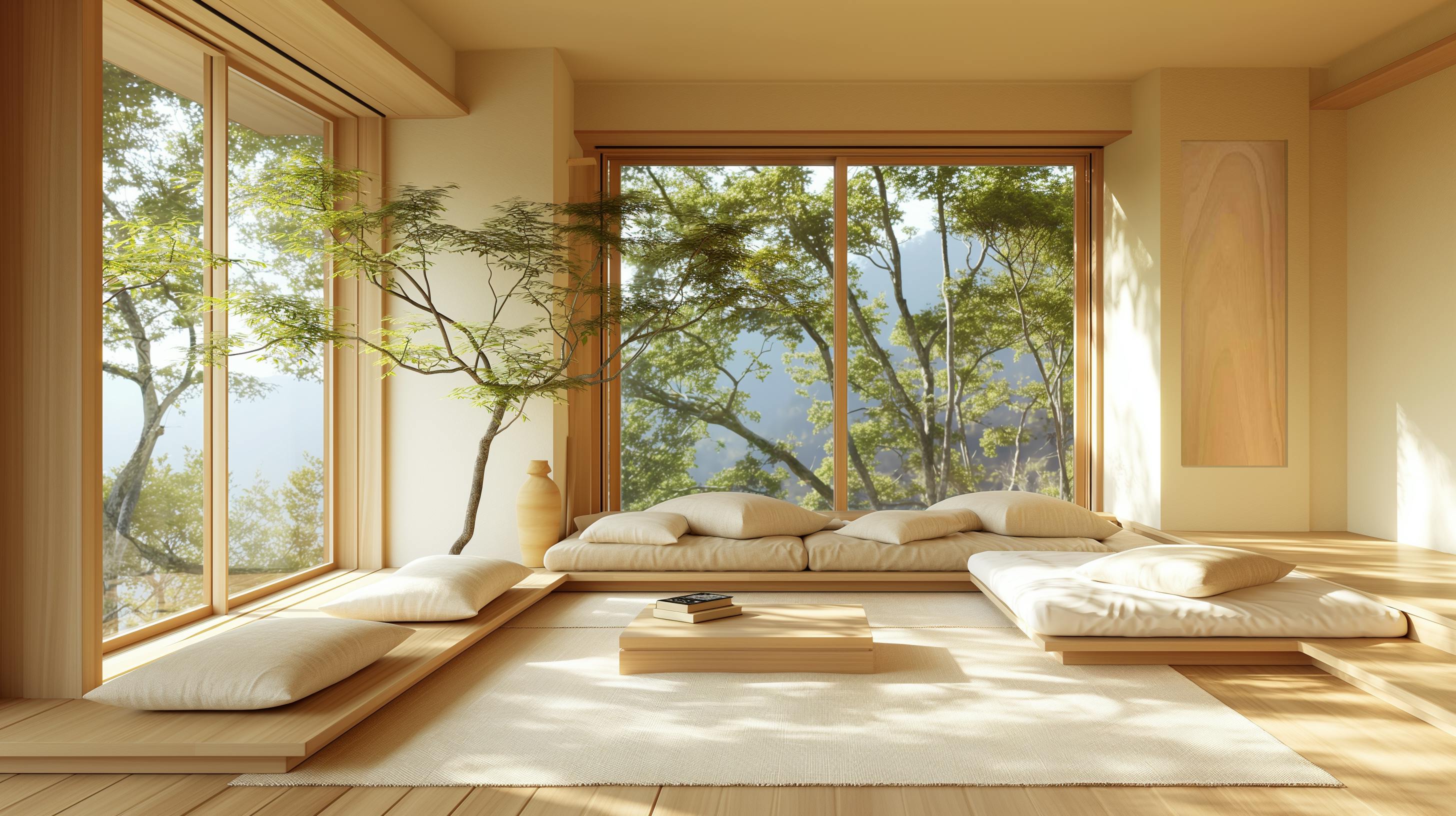Minimal Interior Designed Living room japendi style