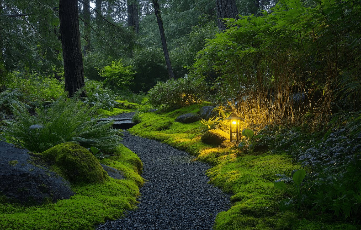 Natural garden pathway