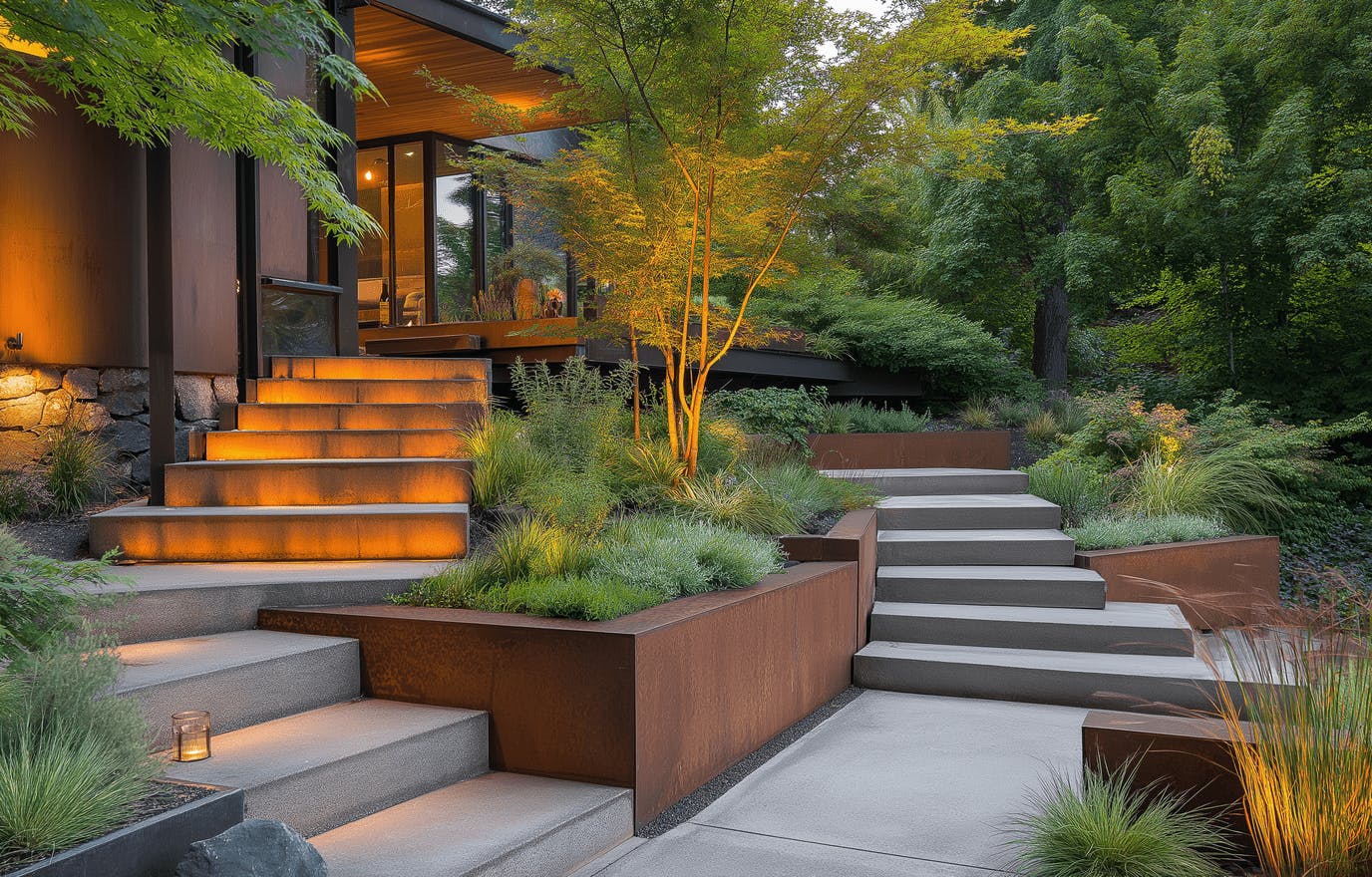 Medina frontyard with concrete