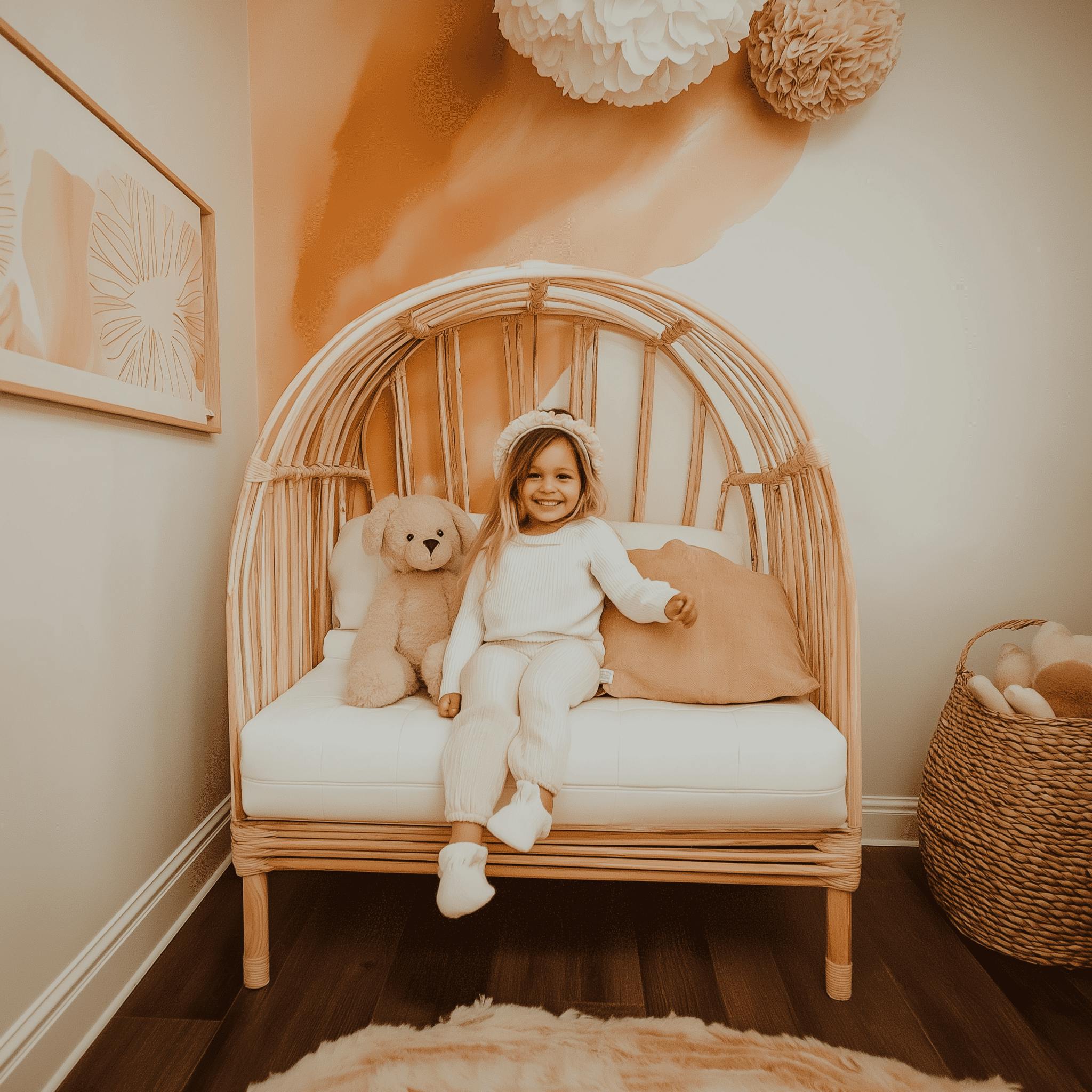 Reading Nook in a Little Girl’s Room by Persimmon Design