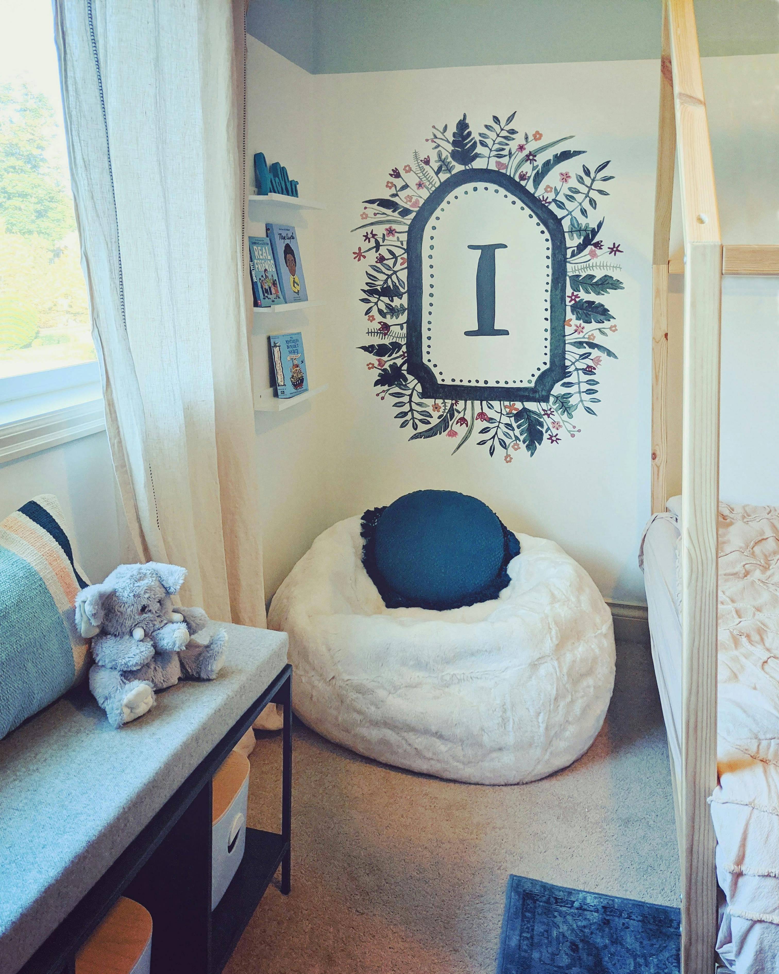 Reading Nook in a Little Girl’s Room by Persimmon Design