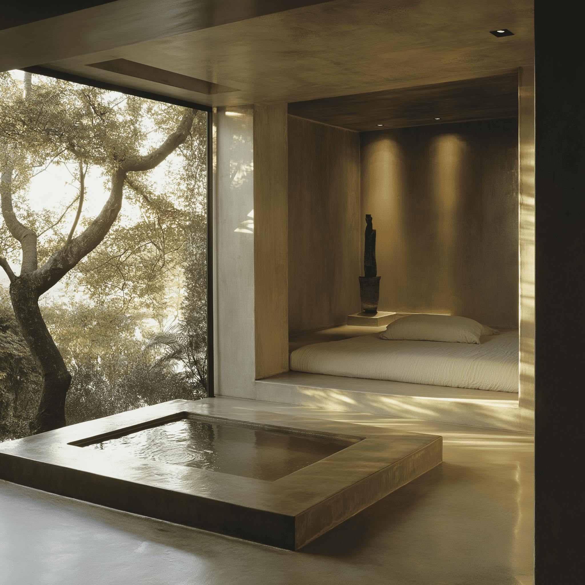 Zen made tangible: light, shadow, water, and quiet purpose.