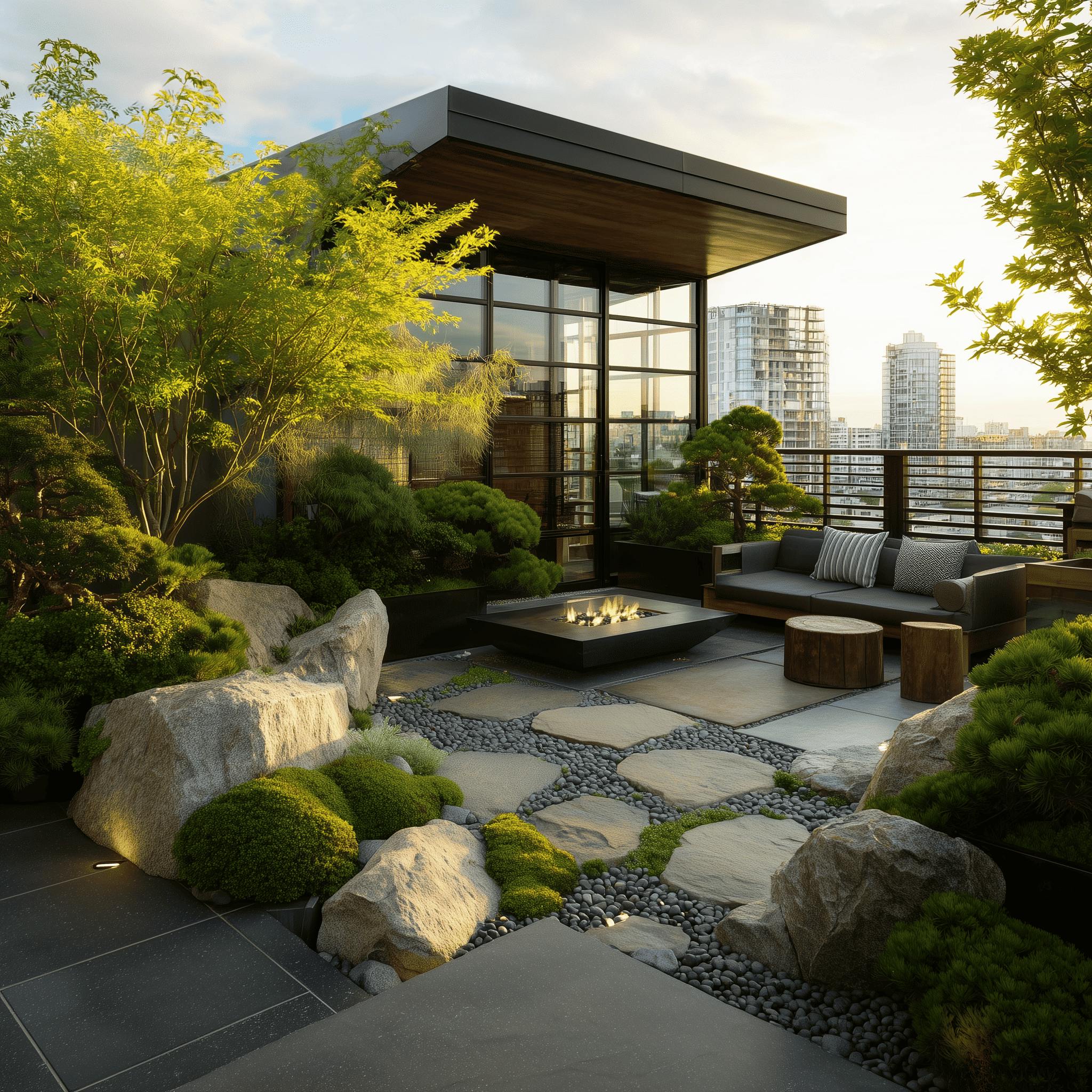 Seattle zen rooftop