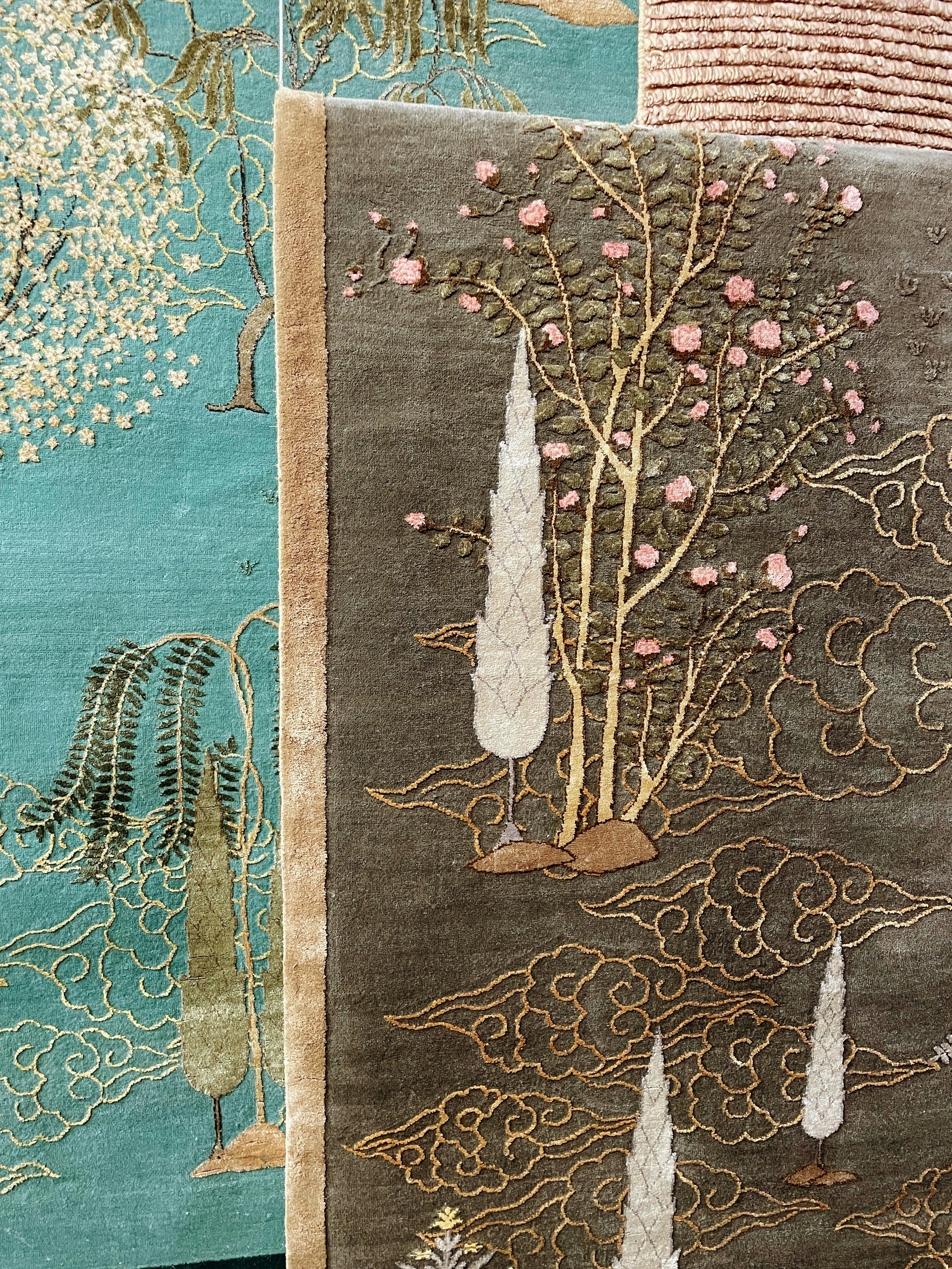 New Majnun Collection by Jaipur Living, unveiled at High Point Fall Market this year features floral motifs and emphasizes the importance of protecting and celebrating nature’s beauty