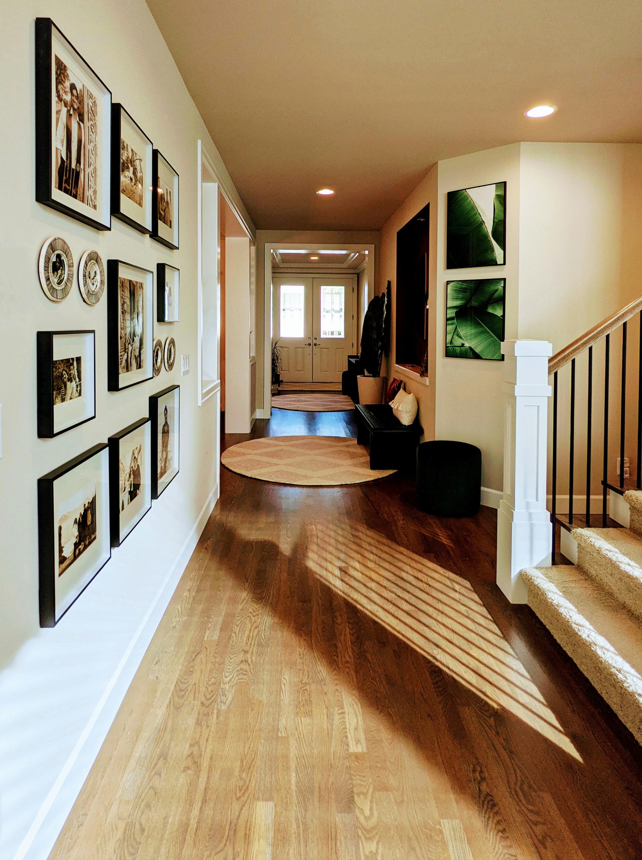 Entryway and Gallery Wall Design by Persimmon Design