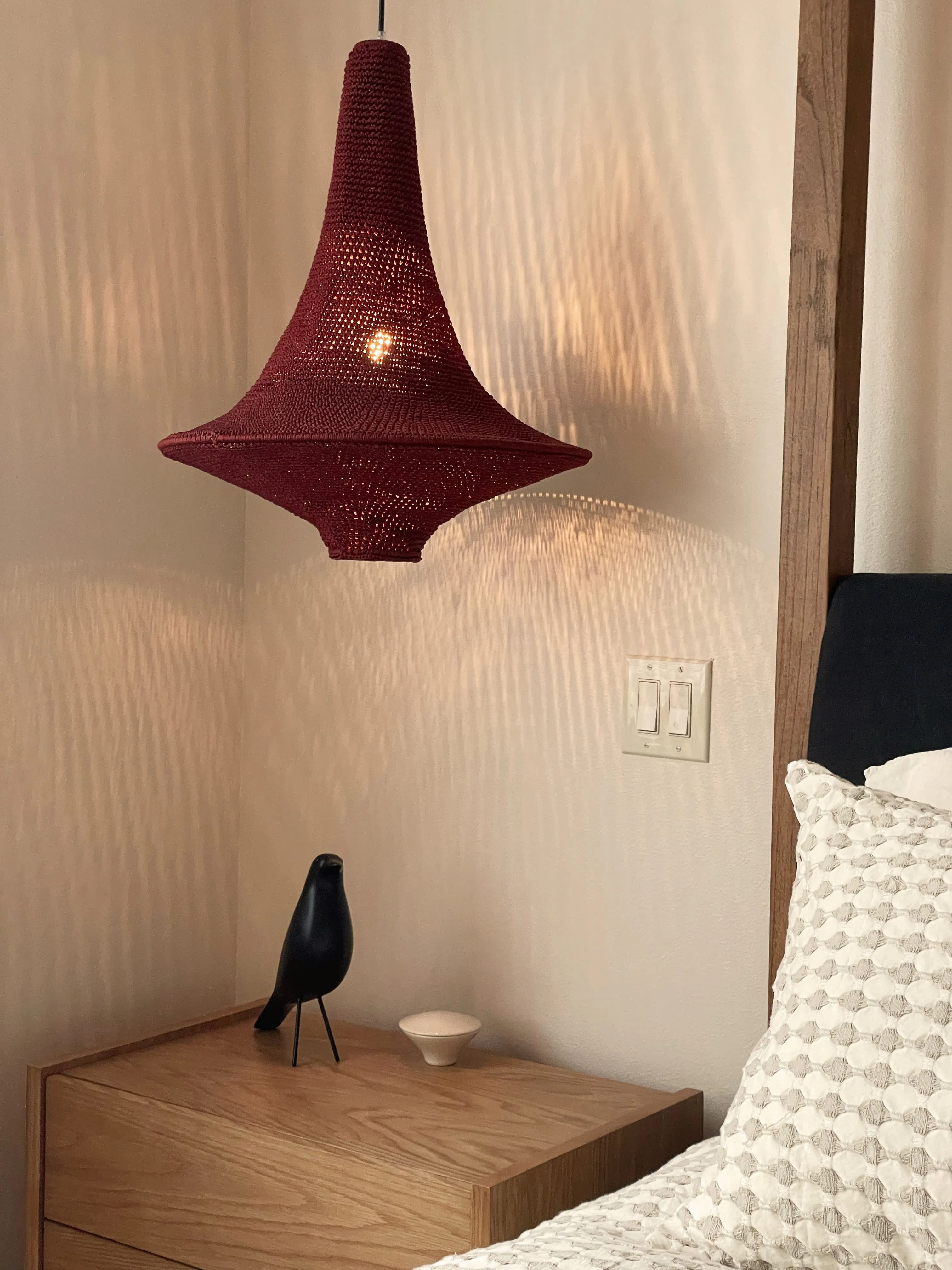 An image of nightstand and bedside lighting.