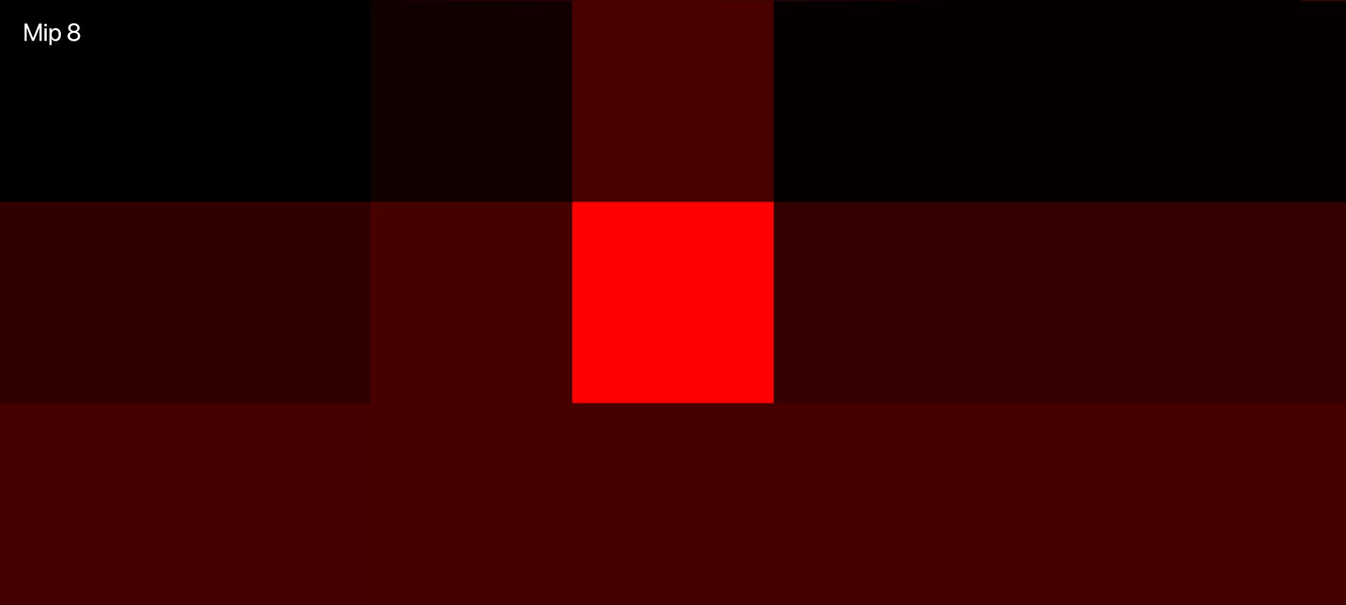 Hi-Z depth texture mip level 8