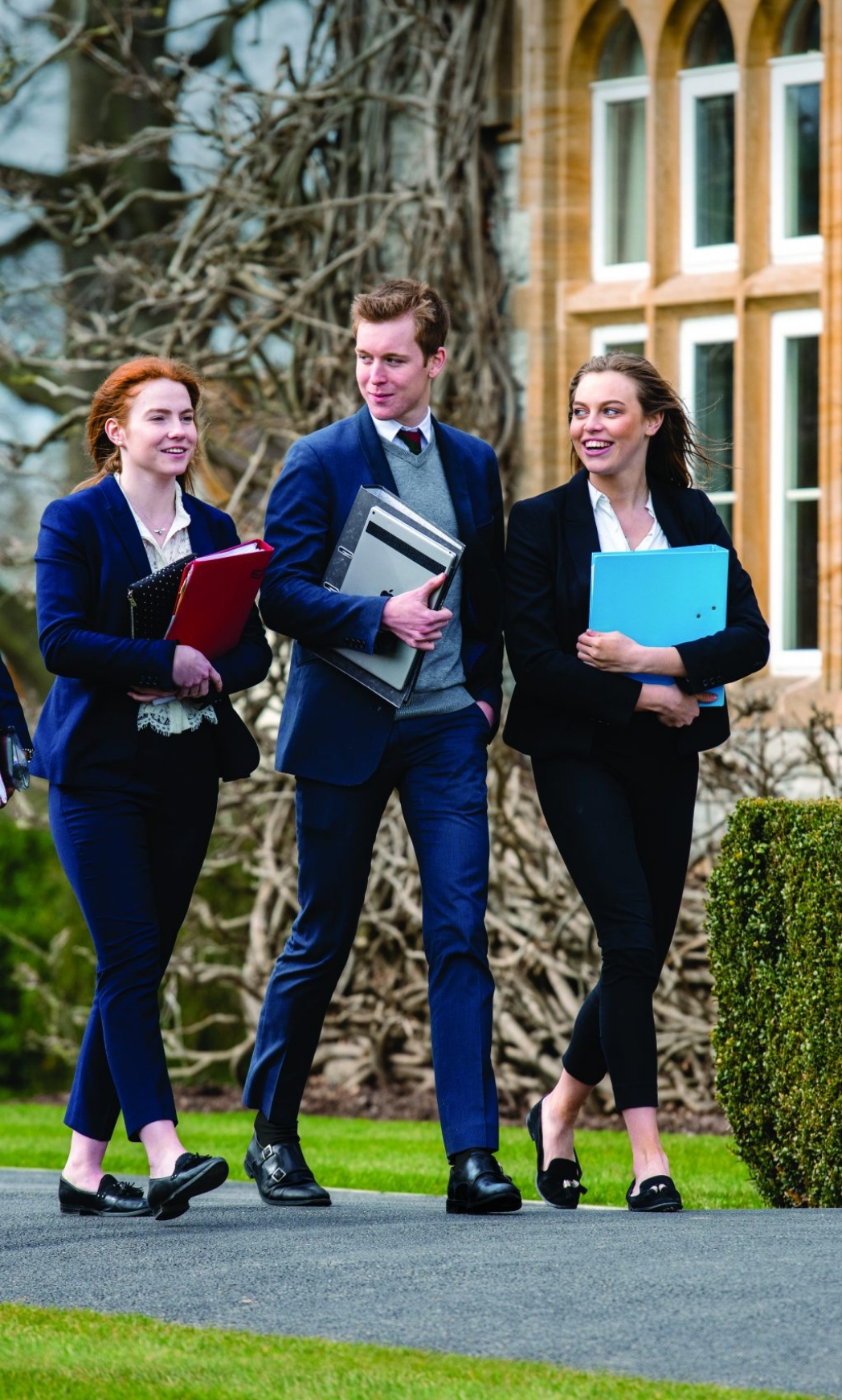 Millfield School students walking