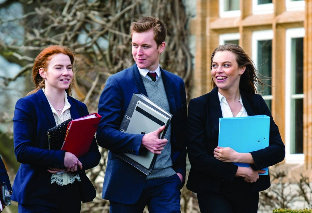 Millfield School students walking