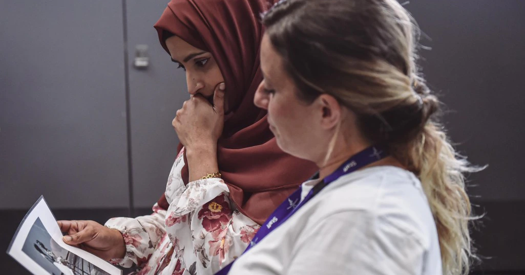Two professional women learning Persyou's Dialogue lesson