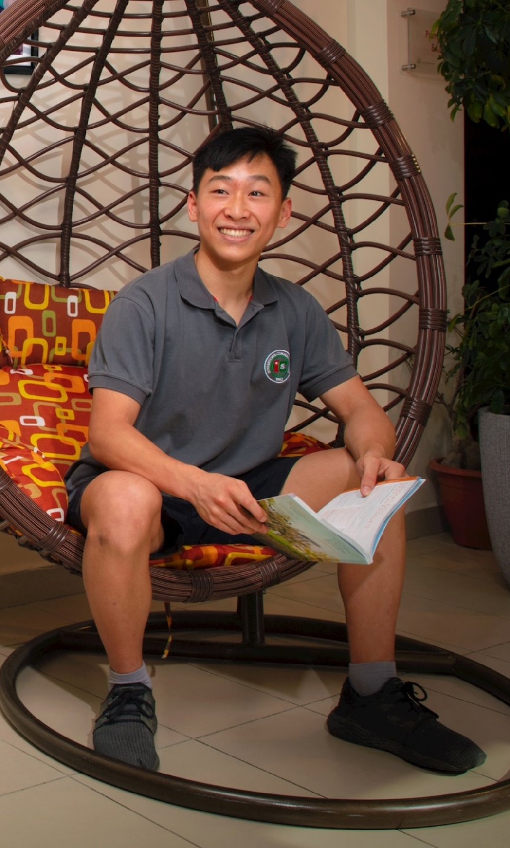 ICS student reading a book