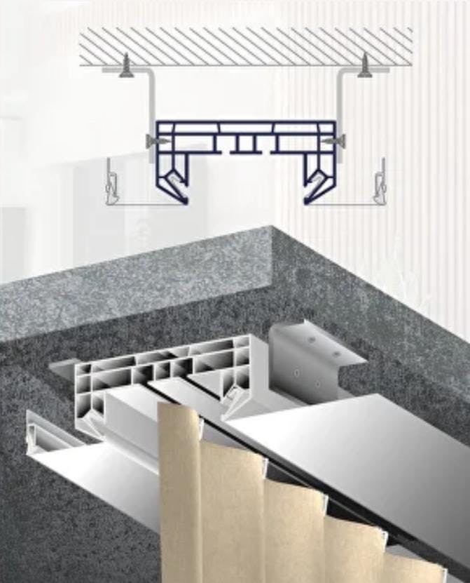 Гардина ПВХ ПК-14, двухрядная, белая