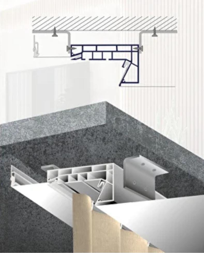 Гардина ПВХ Г- образная, двухрядная, белая / черная
