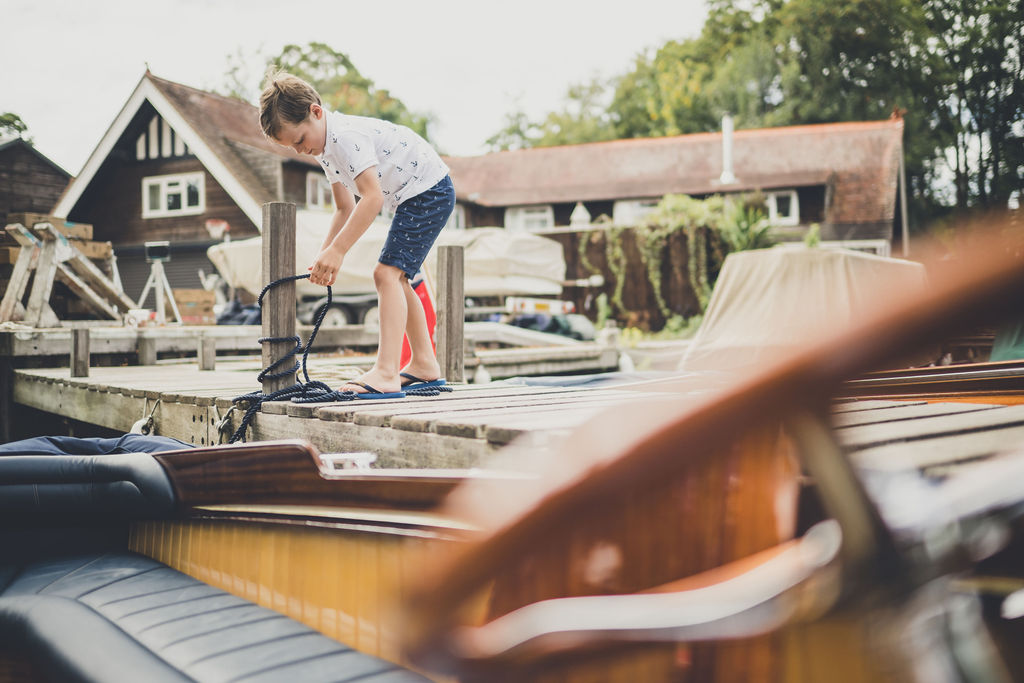Peter Freebody & Co, mooring scene at Freebody boatyard