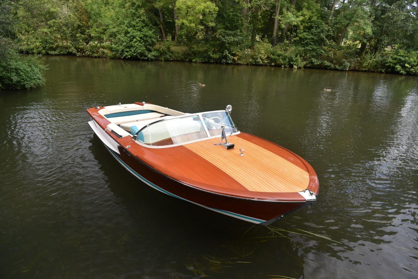 Riva Olympic for sale, forward deck looking aft