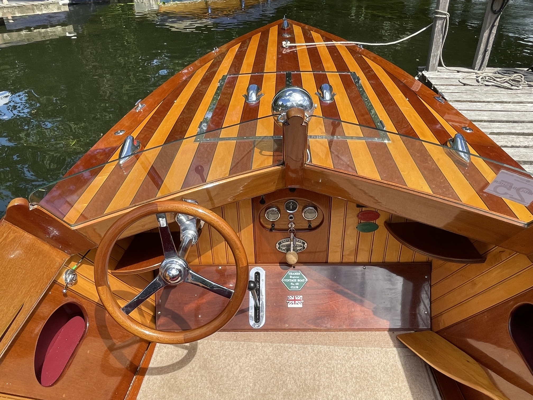 view from helm looking forward on slipper launch