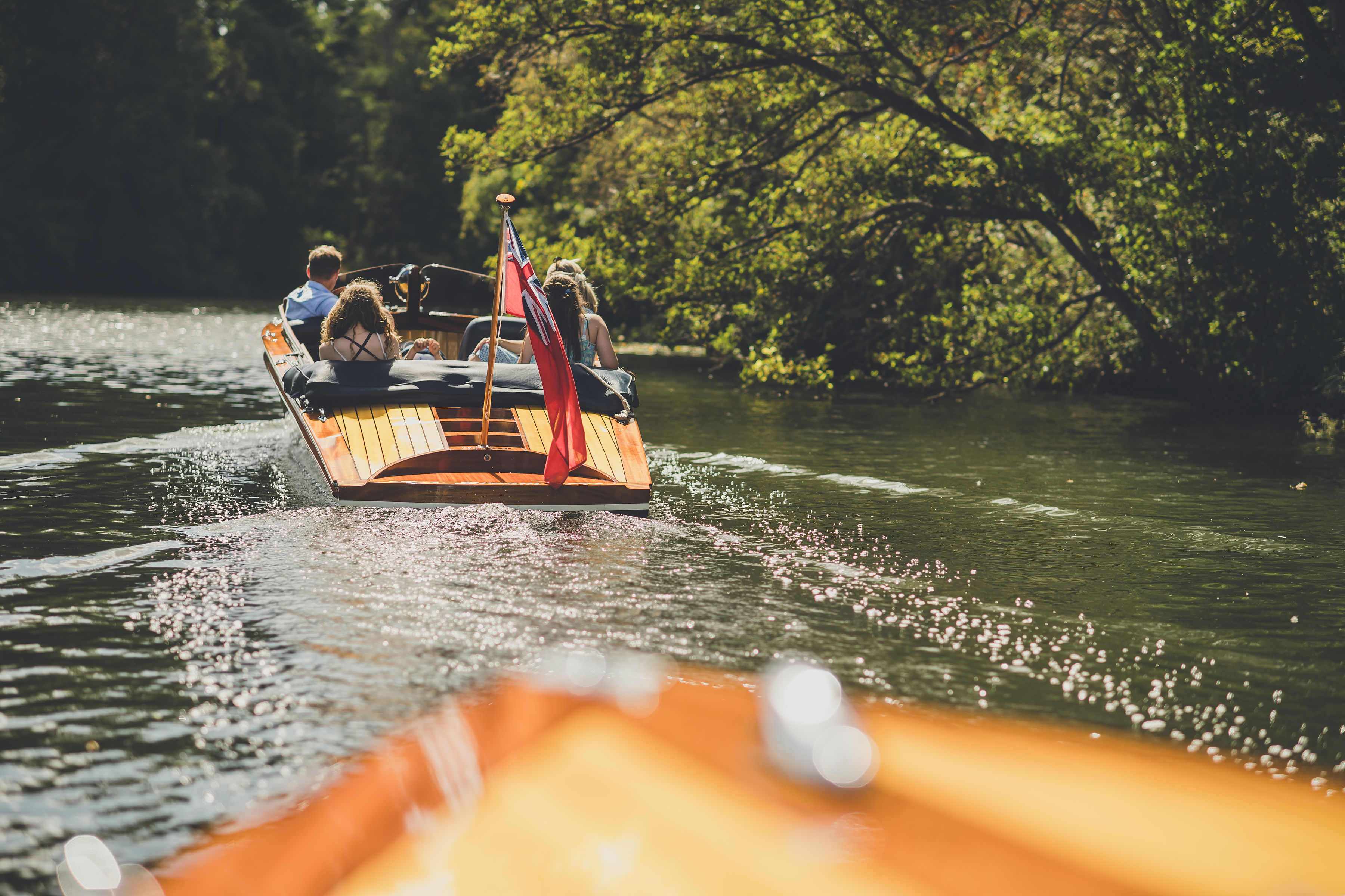 Luxury boating, Freebody slipper launches on river Thames
