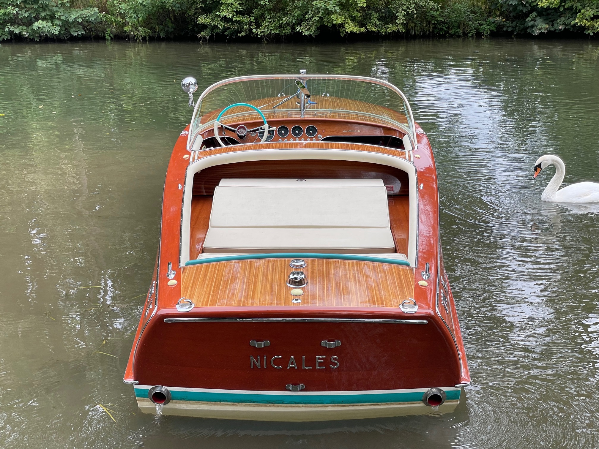 Riva Super Florida for sale, view from stern looking forward