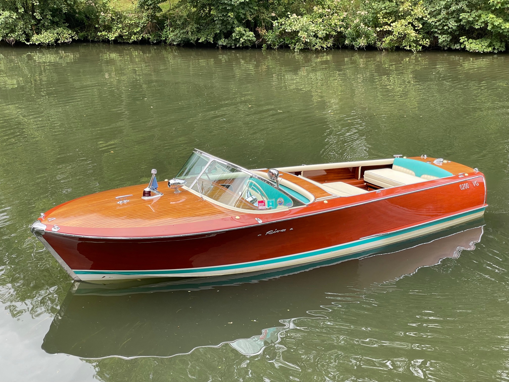 Riva Super Florida for sale, afloat on river Thames