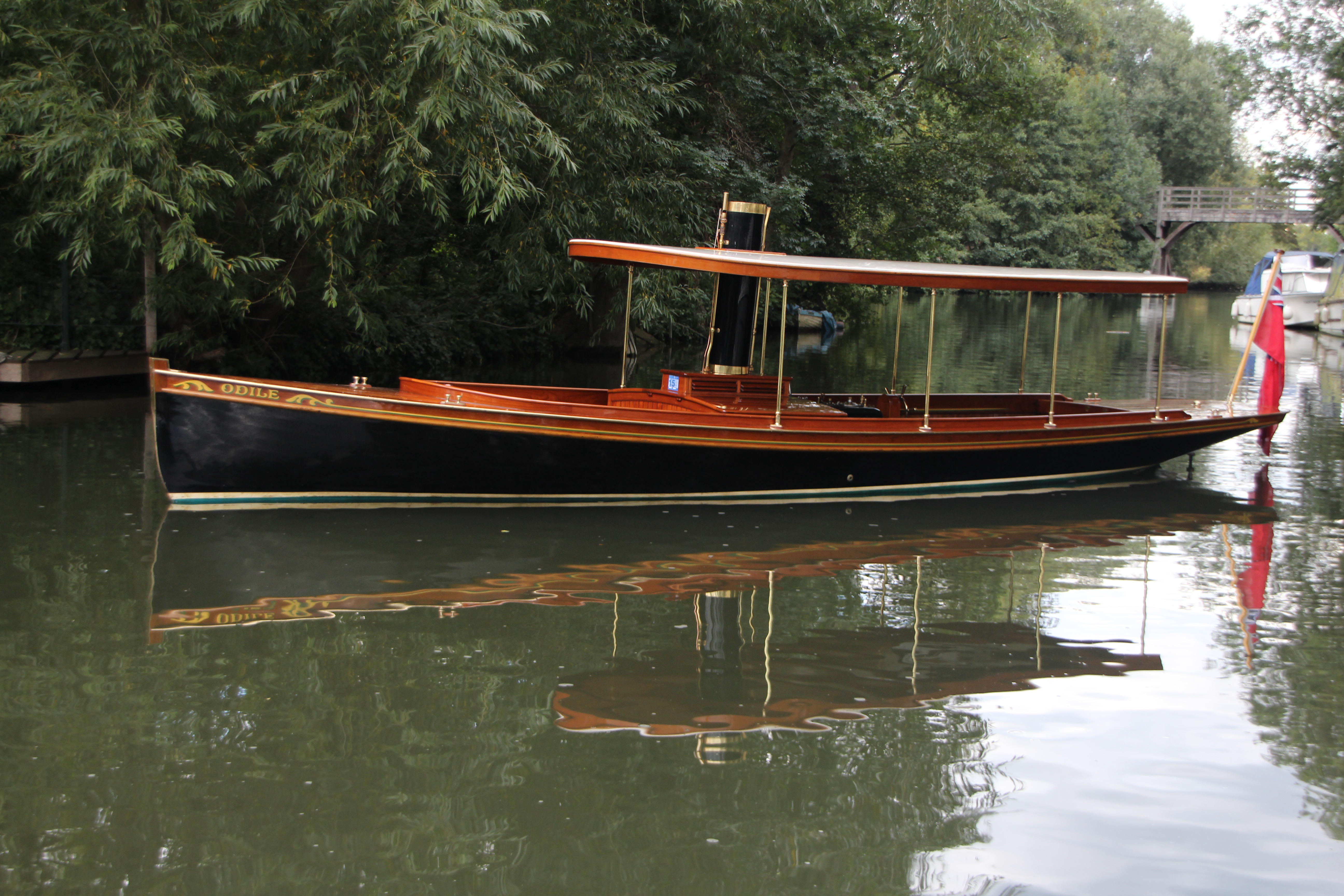 Classic wooden boat for sale, 30ft steam launch afloat river Thames