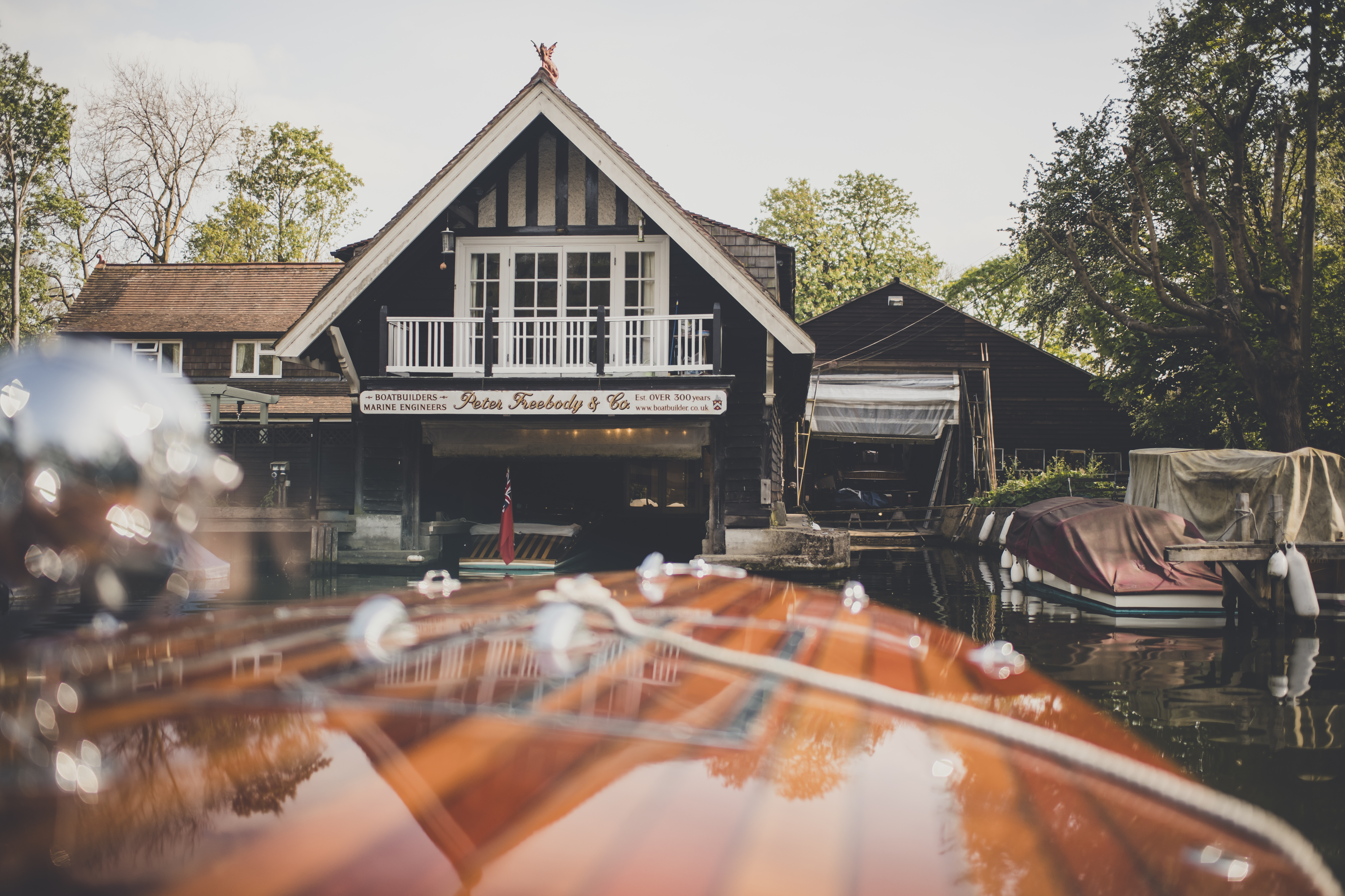 Peter Freebody & Co, river view Freebody boathouse River Thames