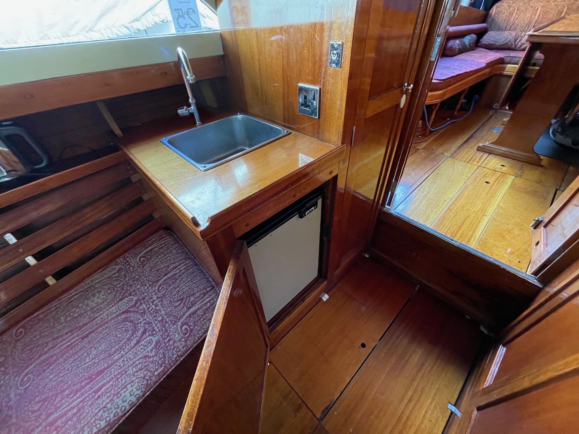 Cabin cruiser for sale, galley area