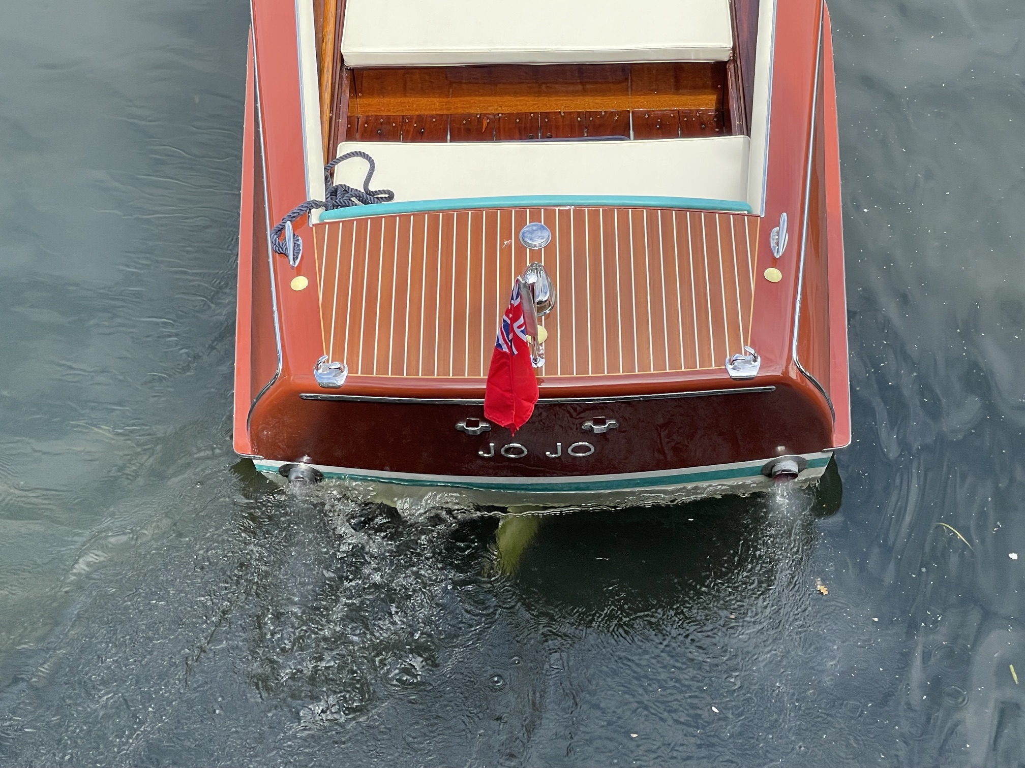 Riva Super Florida for sale, transom and exhaust pipes