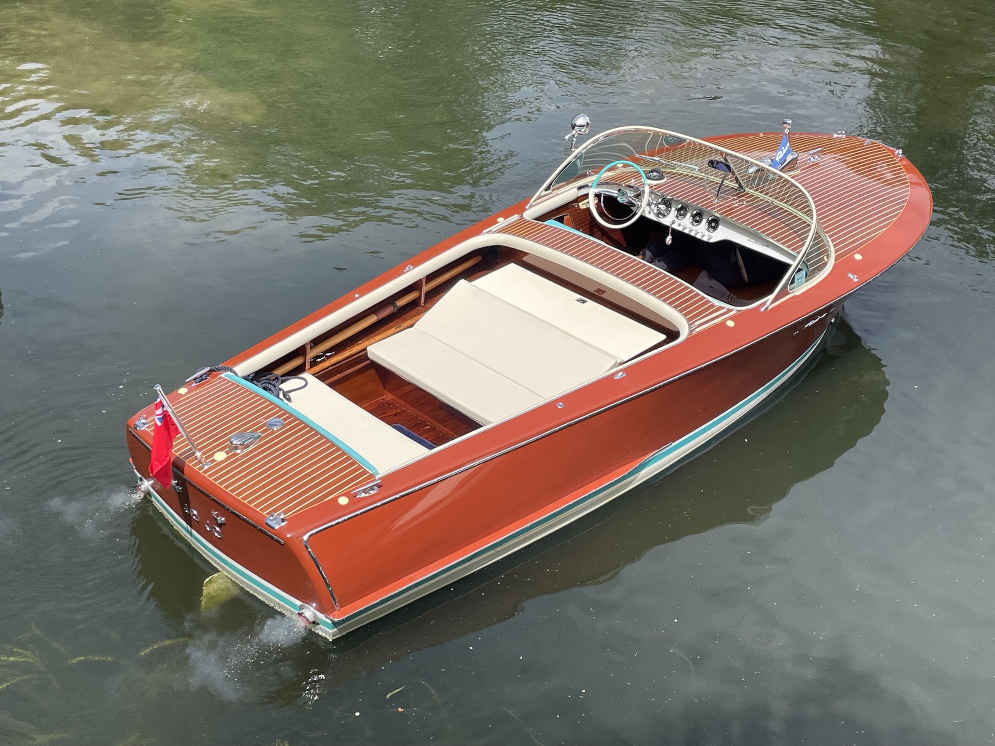 Riva Super Florida for sale, overhead view showing cockpit