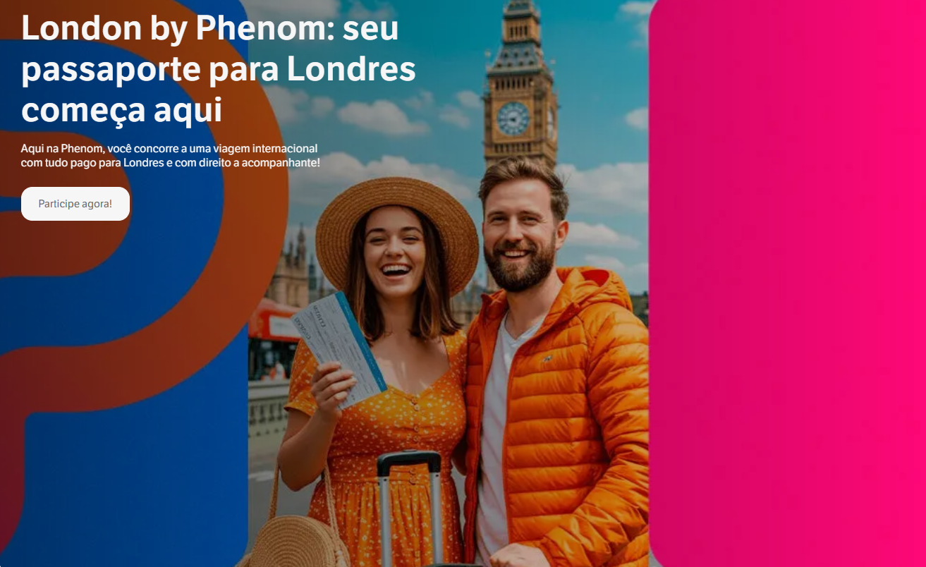 Tela da campanha London by Phenom