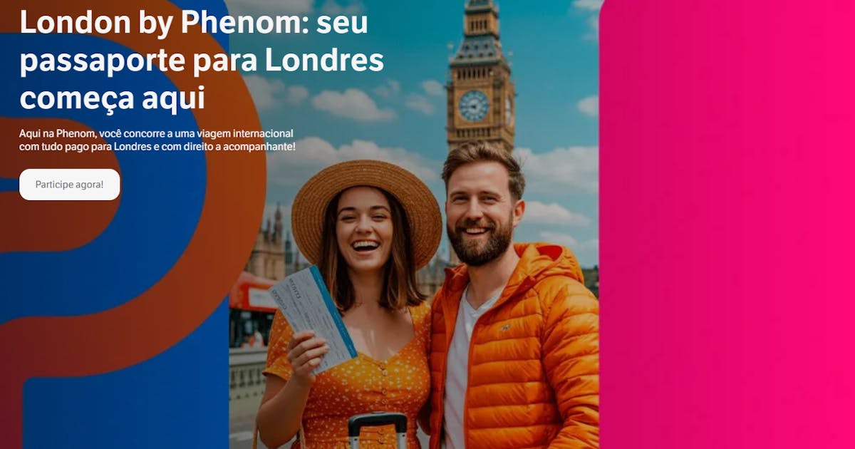 Tela da campanha London by Phenom