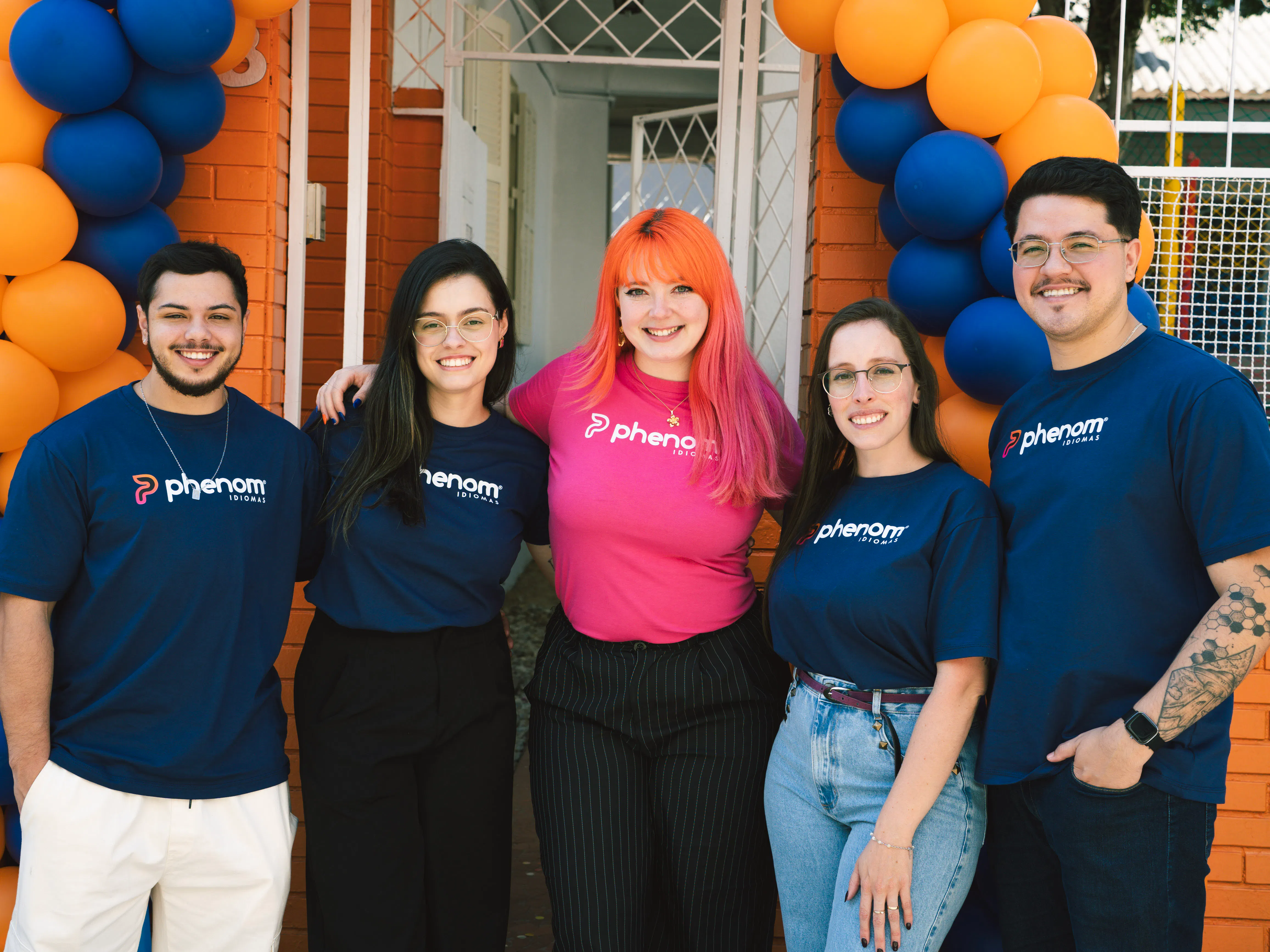 Liah, a nova franqueada, junto da equipe.