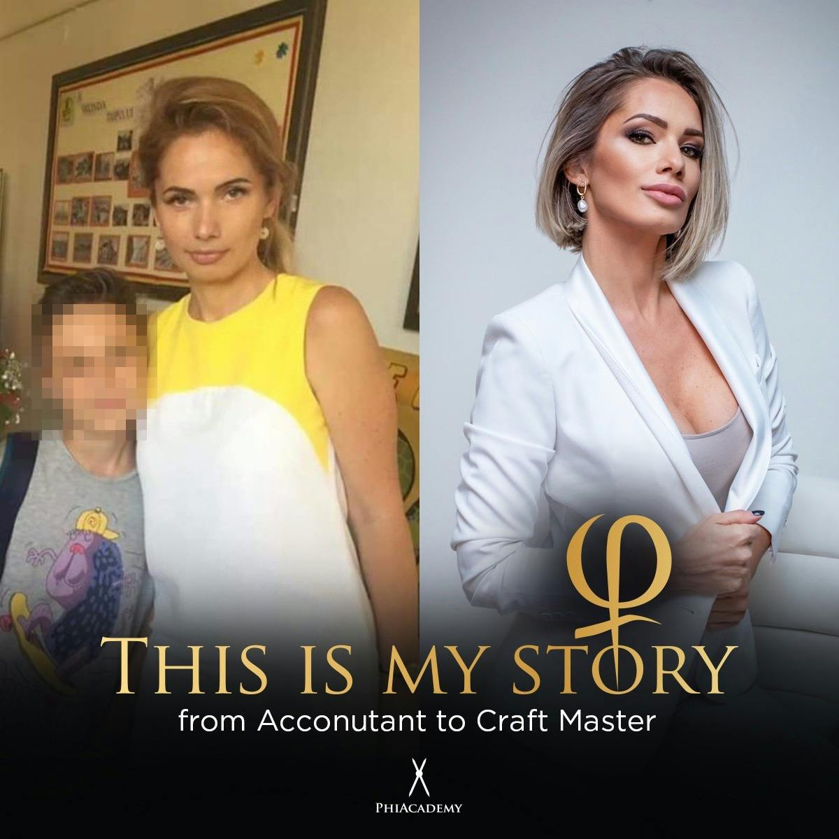 Ana at the beginning of her career and today